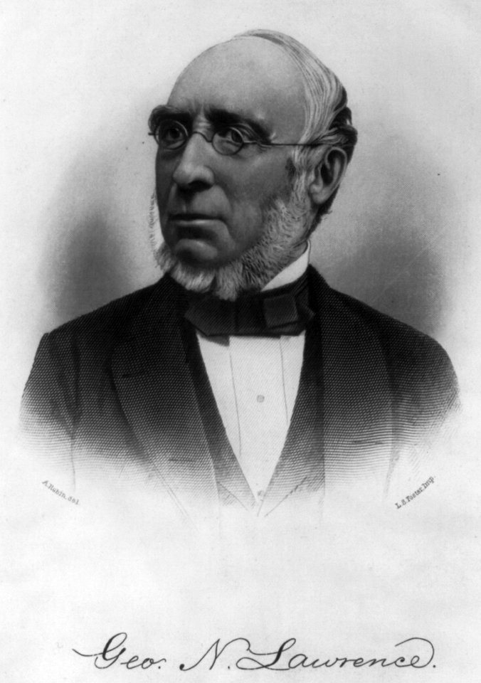 George Newbold Lawrence, head-and-shoulders portrait, facing left) - A. Robin del., L. S. Foster imp LCCN2005676627