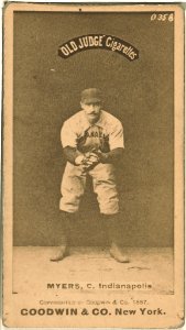 George Myers, Indianapolis Hoosiers, baseball card portrait LCCN2007686552