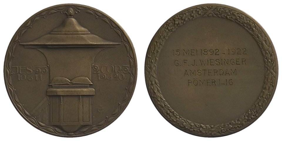 G.F.J. Wiesinger 30 jaar evangelisch luthers predikant, objectnr PA 1991