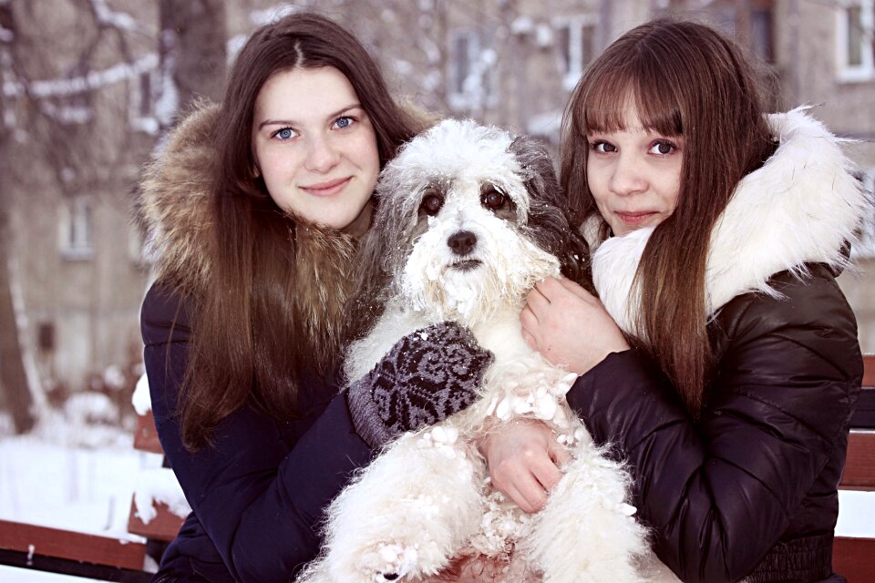 Snow girls winter