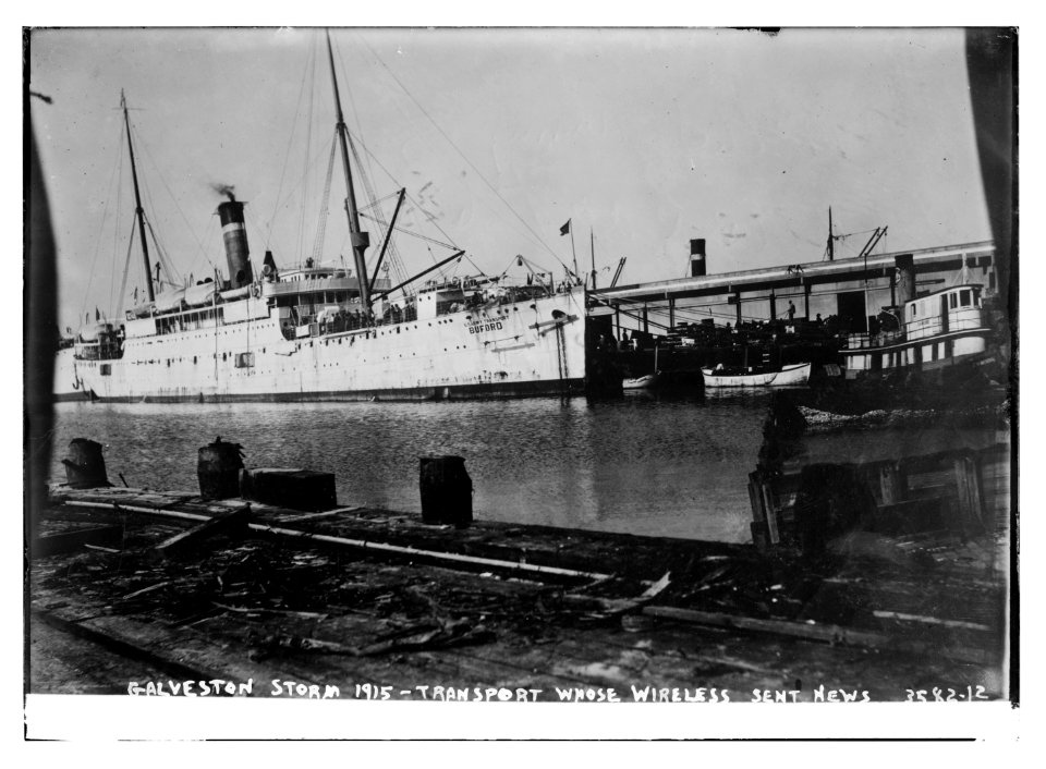 Galveston Storm, 1915 - Transport whose wireless sent news (BUFORD) LCCN2014699780