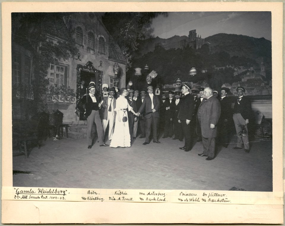 Gamla Heidelberg, Svenska teatern 1903. Föreställningsbild - SMV - H14 054