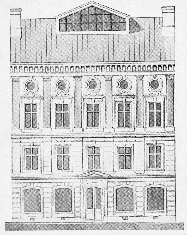 Gamla Läkaresällskapets hus, fasadritning