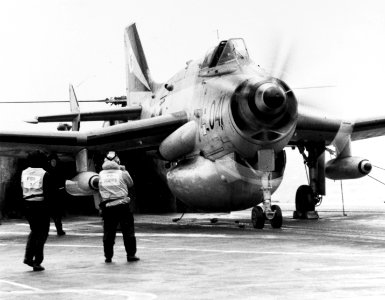 Gannet AEW3 of 849 NAS on HMS Ark Royal (R09) in September 1978