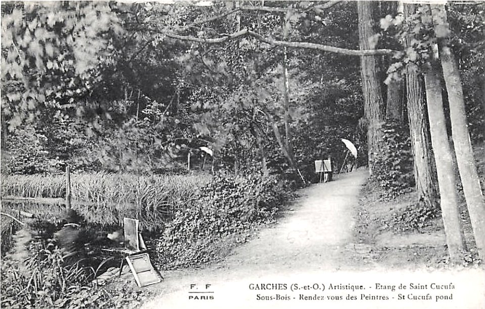 Garches, Etang de Saint Cucufa, Sous-Bois, Rendez-vous des Peintres, possibly members of the Biva family