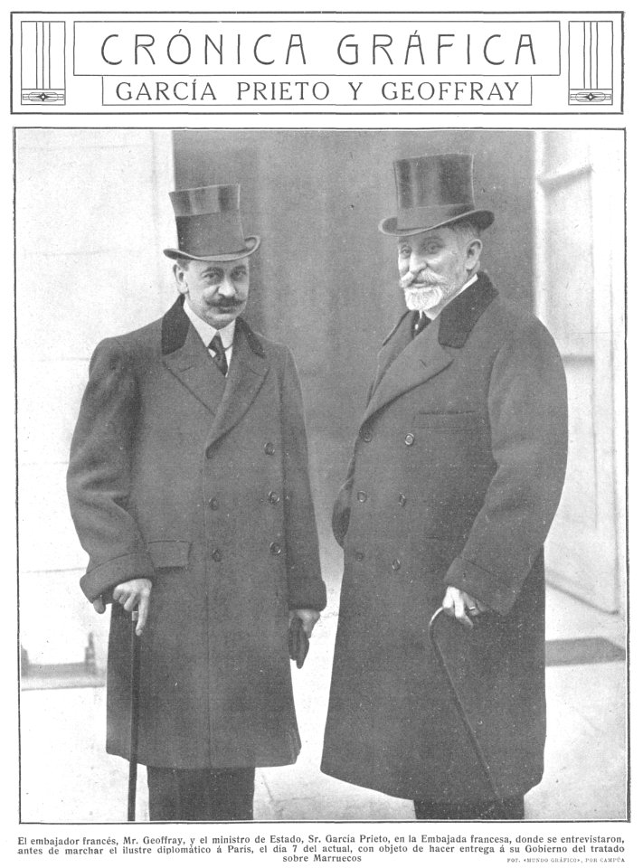 García Prieto y Geoffray, de Campúa, Mundo Gráfico, 11-12-1912