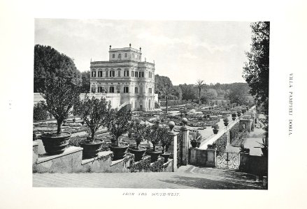Gardens of Italy Villa Pamphilj Doria from the south-west 0042