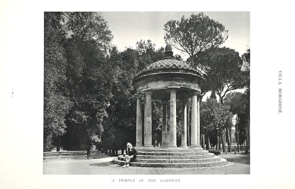 Gardens of Italy Villa Borgese a temple in the gardens 0076