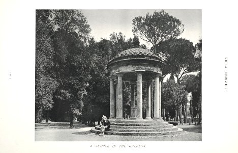 Gardens of Italy Villa Borgese a temple in the gardens 0076