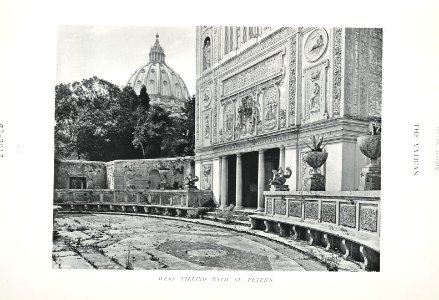 Gardens of Italy Vatican Gardens West Villino with St Peters 0059