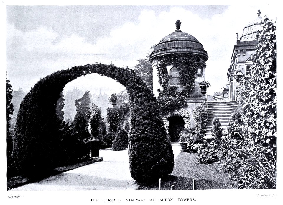 Gardens Old and New Vol 1 Alton Towers Terrace Stairway 0013