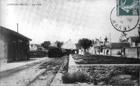 Gare CBR Cormontreuil 17 oct 1911 photo