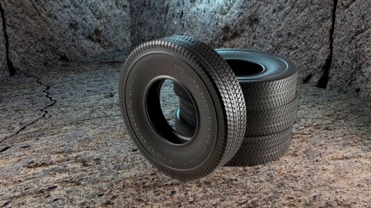 Concrete floor car service 3d