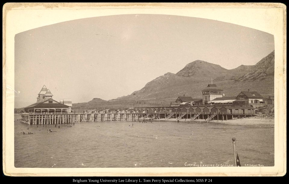 Garfield Landing, Gt. Salt Lake, C.R. Savage Photo. photo