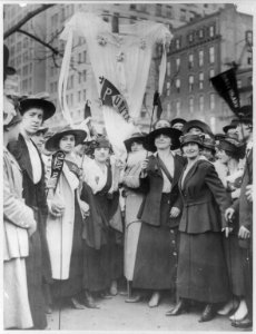 Garment workers parading on May Day, New York, New York LCCN98506969 photo