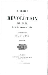 Garnier-Pagès-Histoire de la Révolution de 1848-frontsispice