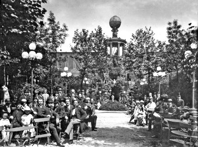 Garten Krystallpalast Leipzig um 1880