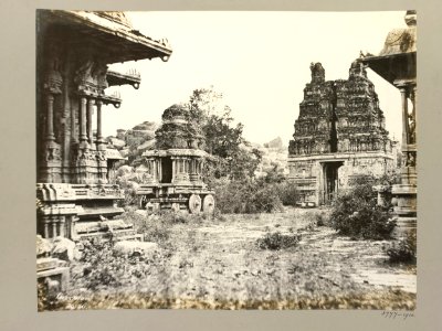 Garuda Temple, Maha Mandapa and Eastern Gopura, Vitthala Temple Complex 1856 photo