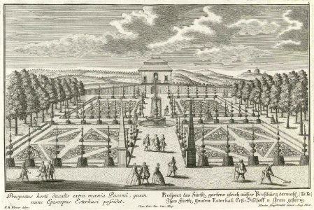 Garten des ehemaligen Erzbischöflichen Sommerpalais in Preßburg