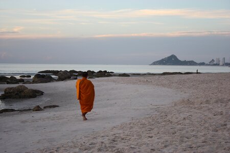 Sea view buddhism thailand photo