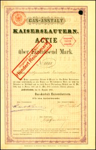 Gas-Anstalt Kaiserslautern 1887 photo