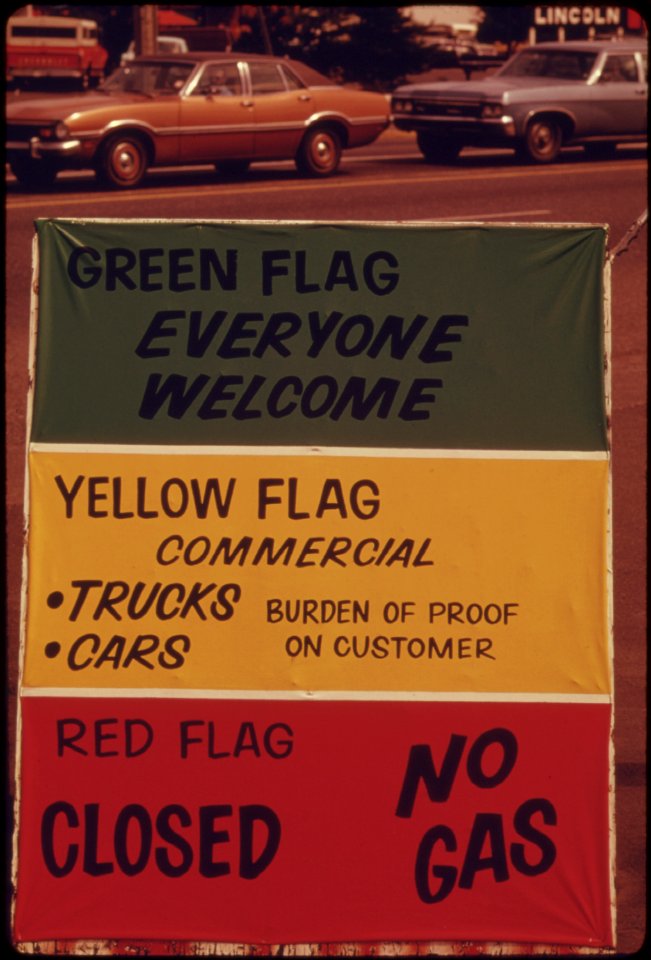 Gasoline-dealers-in-oregon-displayed-signs-explaining-the-flag-policy-during-the-fuel-crisis-in-the-winter-of-1973-74051974 4271799099 o
