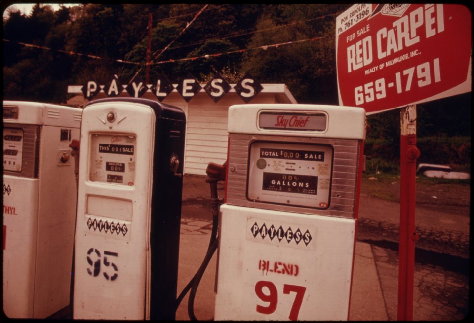 Gas-station-in-portland-oregon-closed-because-of-a-lack-of-fuel-allocation-it-was-one-of-many-stations-closed-during-the-fuel-crisis-in-the-winter-of-1973-74051974 4271799925 o