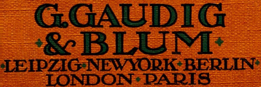 Gaudig & Blum, Leipzig, 1912 Jubilee Almanac (01 cut)