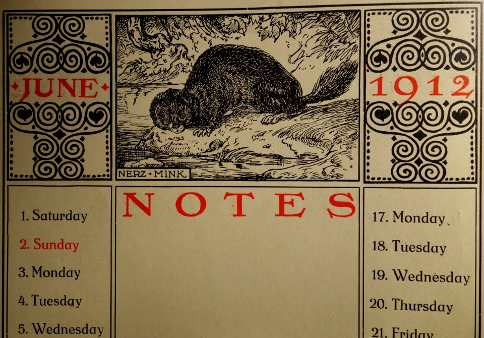 Gaudig & Blum, Leipzig, 1912 Jubilee Almanac (09) Nerz, Mink