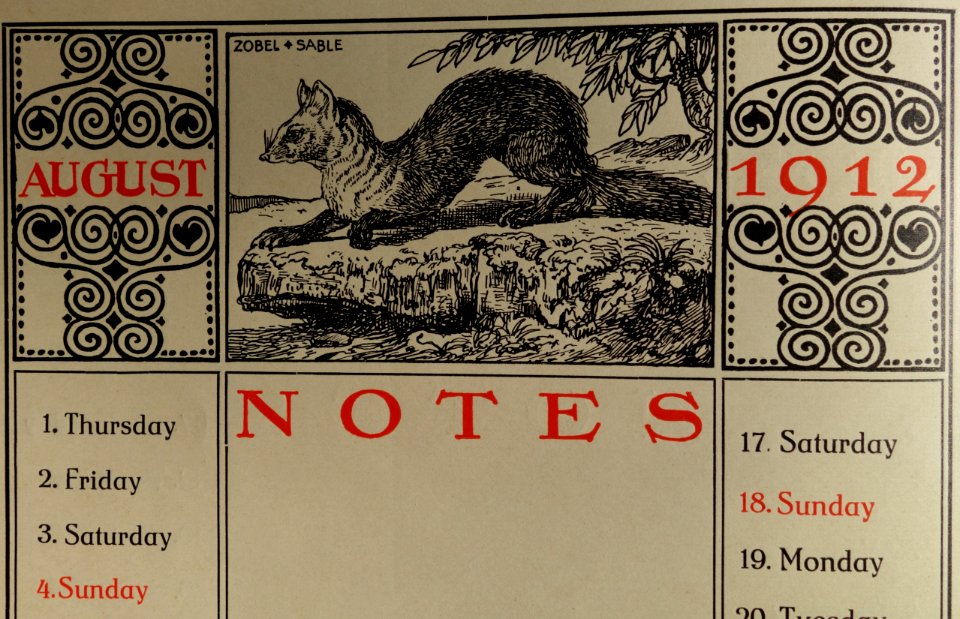 Gaudig & Blum, Leipzig, 1912 Jubilee Almanac (11) Zobel, Sable