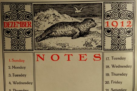 Gaudig & Blum, Leipzig, 1912 Jubilee Almanac (15) Seehund, Fur Seal