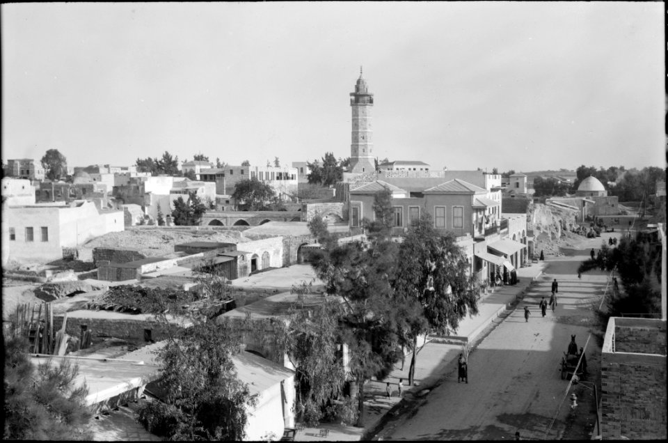 Gaza. Showing main street and minaret LOC matpc.22079