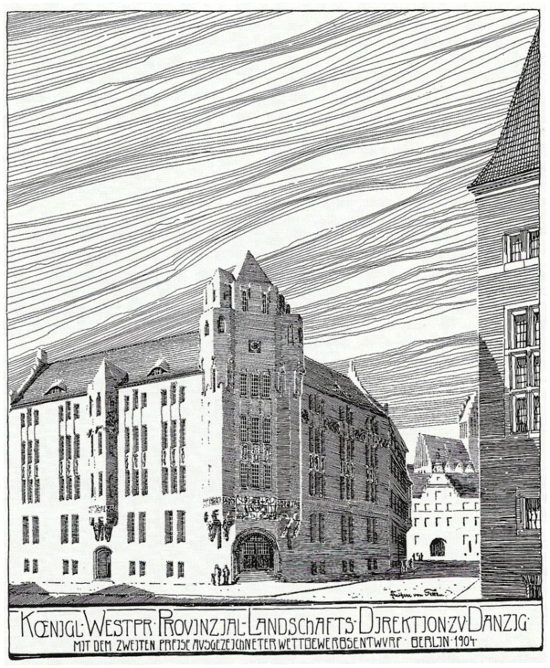 Danzig Entwurf Landschaftsdirektion 1904