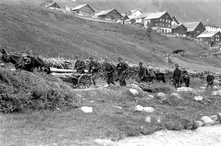Gebirgs Artillerie auf dem Marsch - CH-BAR - 3237021