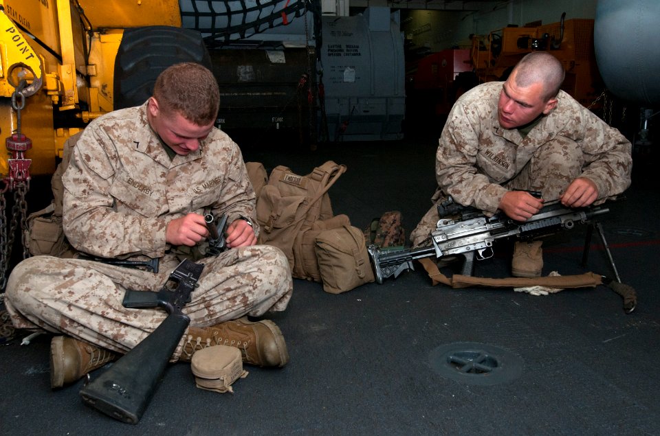 Gear and equipment cleaning after island seizure 120728-N-SH505-013