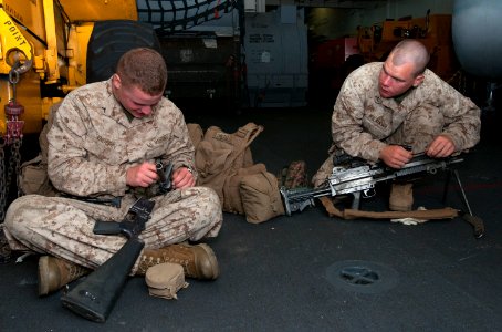Gear and equipment cleaning after island seizure 120728-N-SH505-013