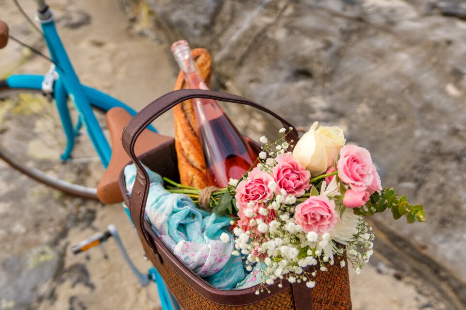 Garden flowers picnic
