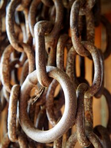 Metal links of the chain connection