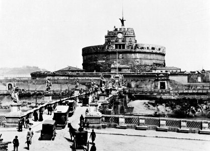 Gebrüder Alinari - Brücke und das Sant'Angelo Schloss (Zeno Fotografie)