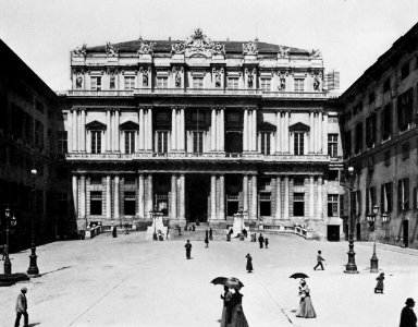 Gebrüder Alinari - Der Herzogplatz in Genua (Zeno Fotografie) photo