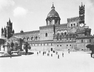Gebrüder Alinari - Kirchenvorplatz in Palermo (Zeno Fotografie)