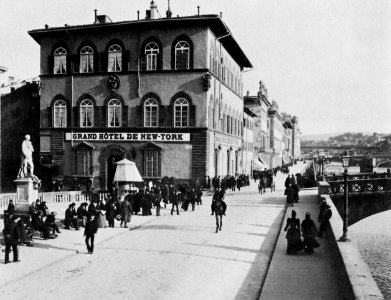 Gebrüder Alinari - Gehweg am Ufer des Arnus (Zeno Fotografie)