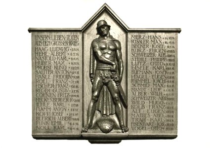 Gefallentafel des I. Weltkrieges an der Jakobuskirche (AK Ende 1930er)