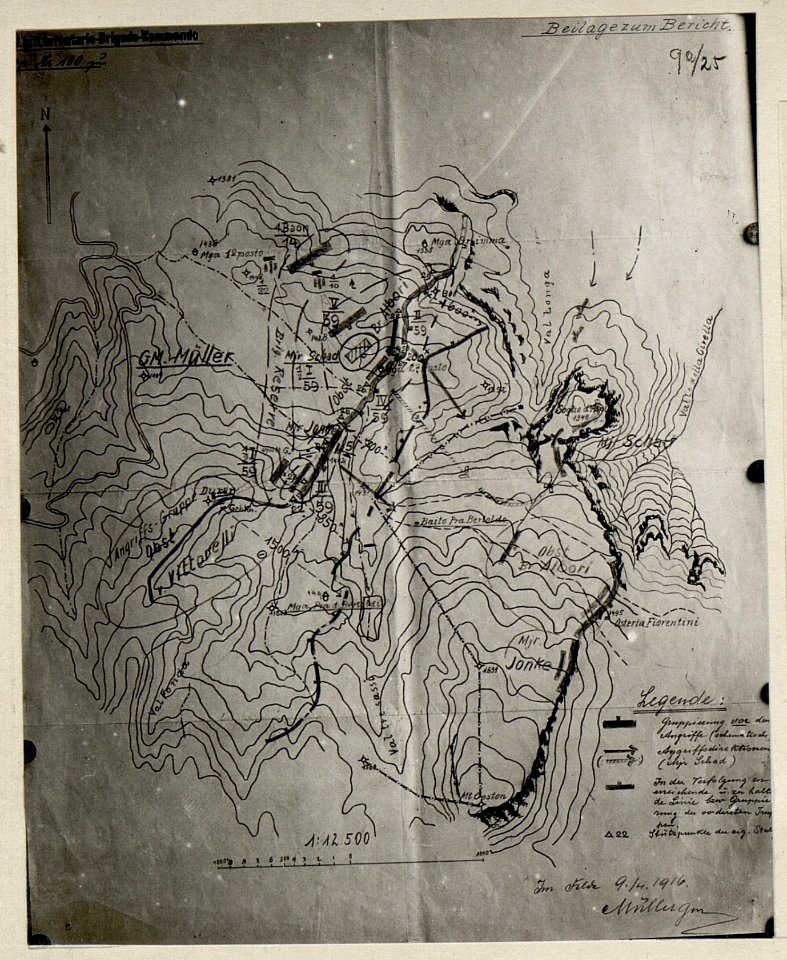 Gefechtsplan des 5. Infanterie Brigadekommandos (BildID 15626728)