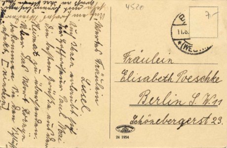 Gelsenkirchen, Nordrhein-Westfalen - Schloss Berge mit Teich (back) (Zeno Ansichtskarten)