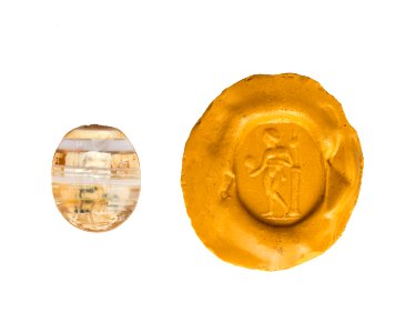 Gem av bandagat föreställande Venus, romersk - Hallwylska museet - 110384