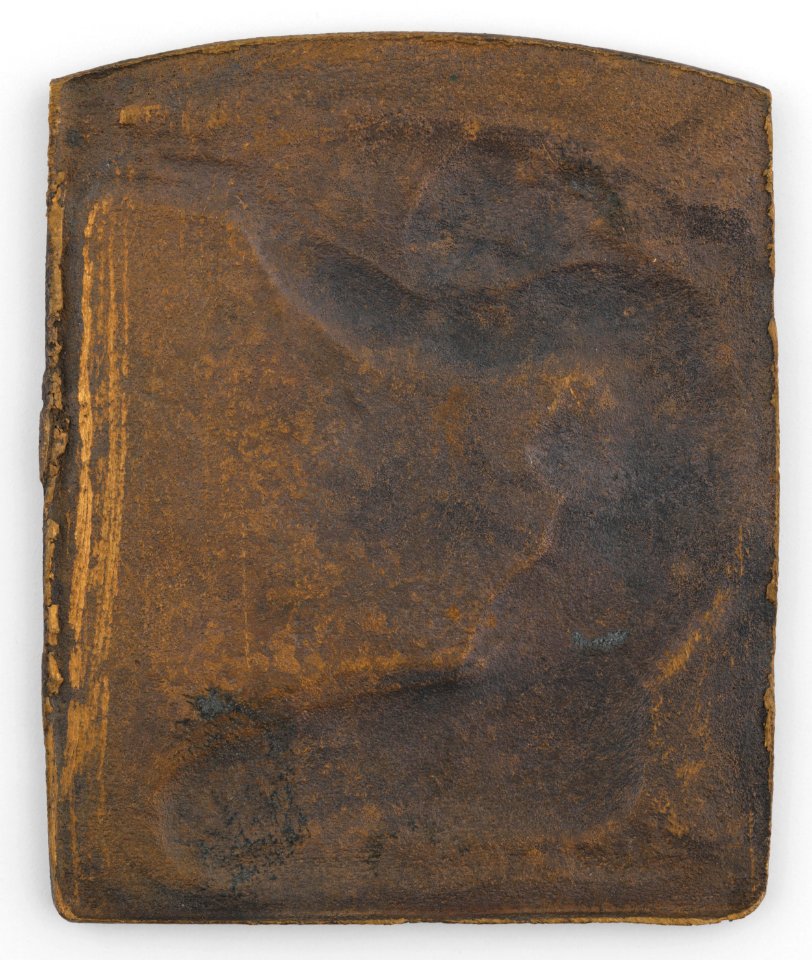 Geknielde vrouw met brandende olielamp, plaquette by Pierre Theunis, Belgium, (1936), Coins and Medals Department of the Royal Library of Belgium, 2N114 - 12 (verso)