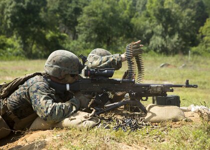 Machine gun lmg military photo