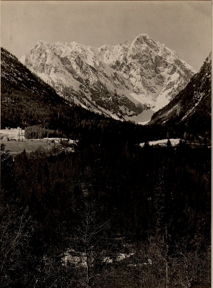 Gems- und Mooskofel von Kosta (Lesachtal) aus, aufgenommen am 10.April 1916 (BildID 15473367)