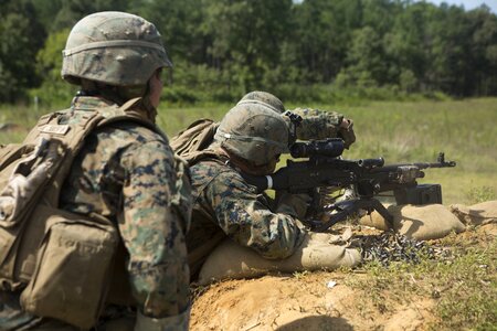 Machine gun lmg military photo